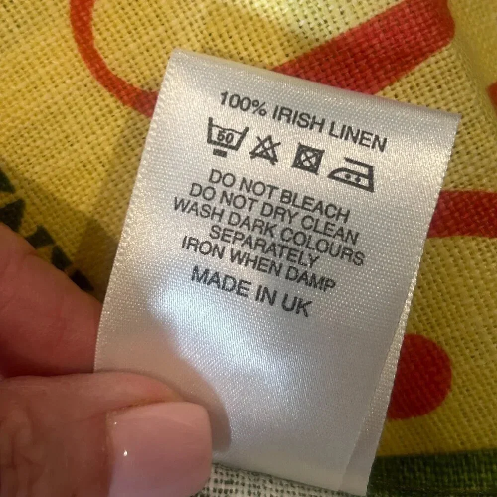 Harrods 100% Linen Calendar Tea Towel 2001 NWT